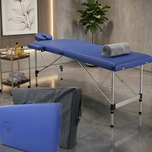 Table de massage pliante en aluminium – 186 x 60 cm –